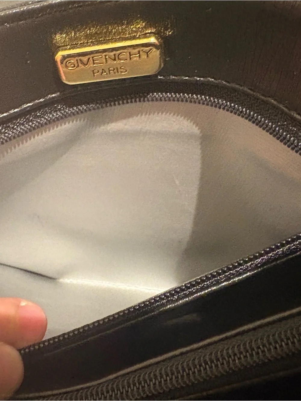 Givenchy Black Leather Crossbody/handbag with unbranded chain